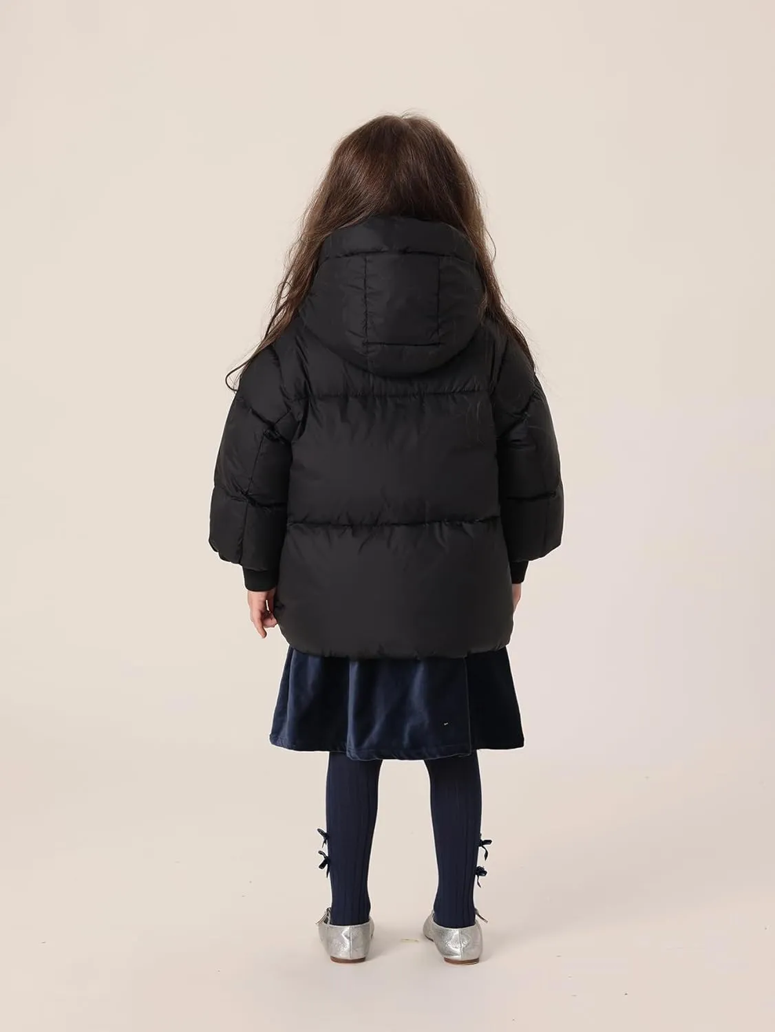 marc & janie Girls Ultralight Hooded Down Jacket Long Sleeve Coat Soft Warm Outerwear 541890