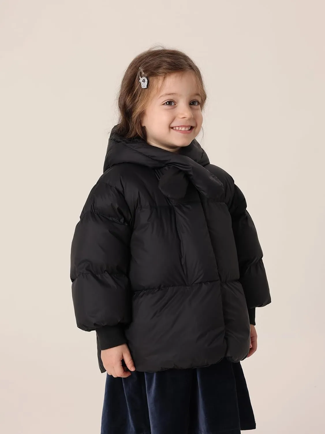 marc & janie Girls Ultralight Hooded Down Jacket Long Sleeve Coat Soft Warm Outerwear 541890