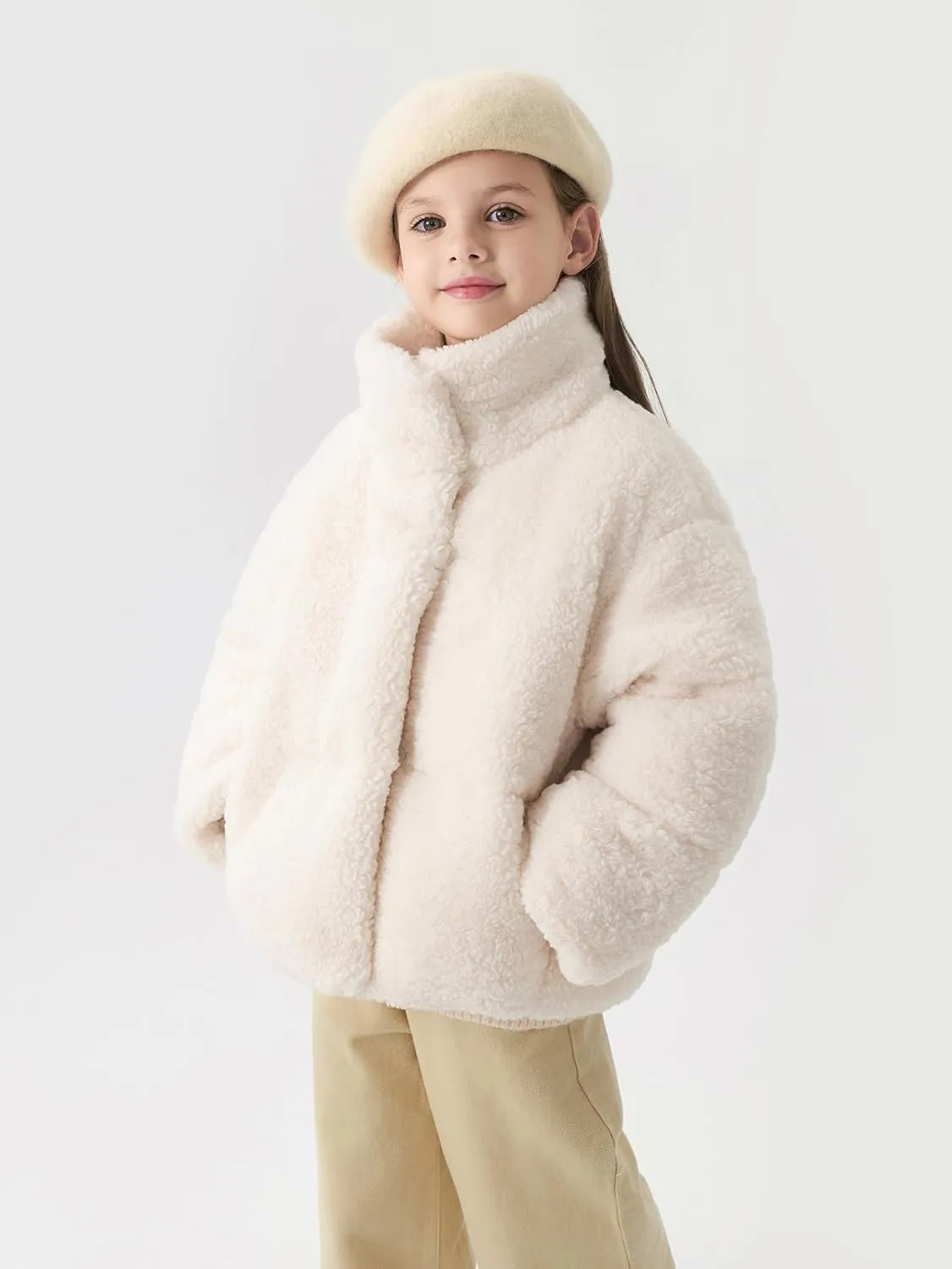 marc & janie Girls Ultralight Loose Full Zip Down Jacket Fashion Warm Coat Outerwear 241602