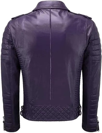 Men Leather Brando Jacket, Leather Biker Motorcycle Jacket Men, Soft & Stylish Moto Ride & Racing Jackets