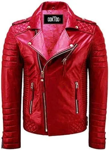 Men Leather Brando Jacket, Leather Biker Motorcycle Jacket Men, Soft & Stylish Moto Ride & Racing Jackets