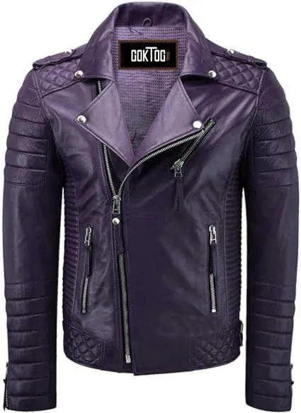 Men Leather Brando Jacket, Leather Biker Motorcycle Jacket Men, Soft & Stylish Moto Ride & Racing Jackets