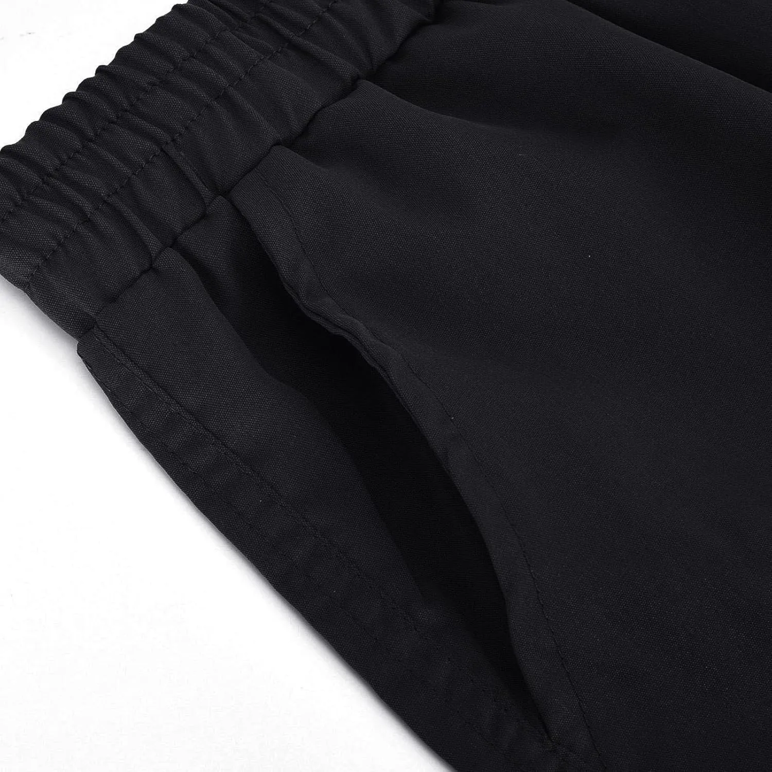 Mens Cargo Pants Casual Lightweight Elastic Waist Drawstring Tapered Pant with Pockets