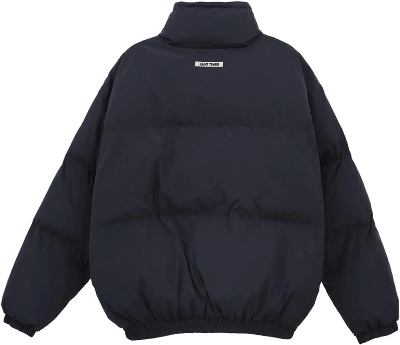 Men's Cotton Padded Jacket Windproof Winter Coat Warm Thicken Casual Outerwear with High Collar and Velcro Design