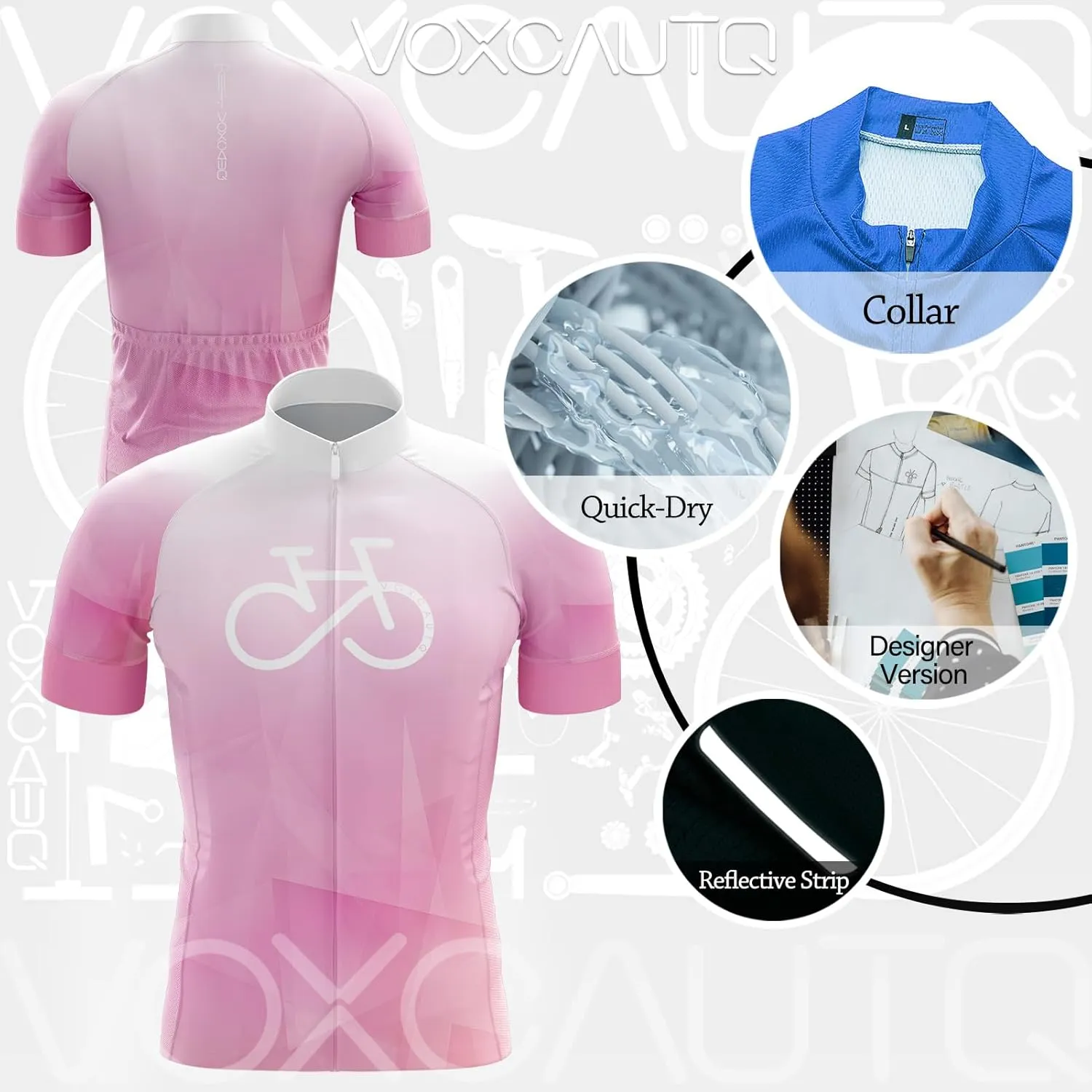 Men's Cycling Jersey Set Road Bike Shorts Sleeves Jersey,Breathable Bike Shirt Quick-Dry Summer Bike Clothing