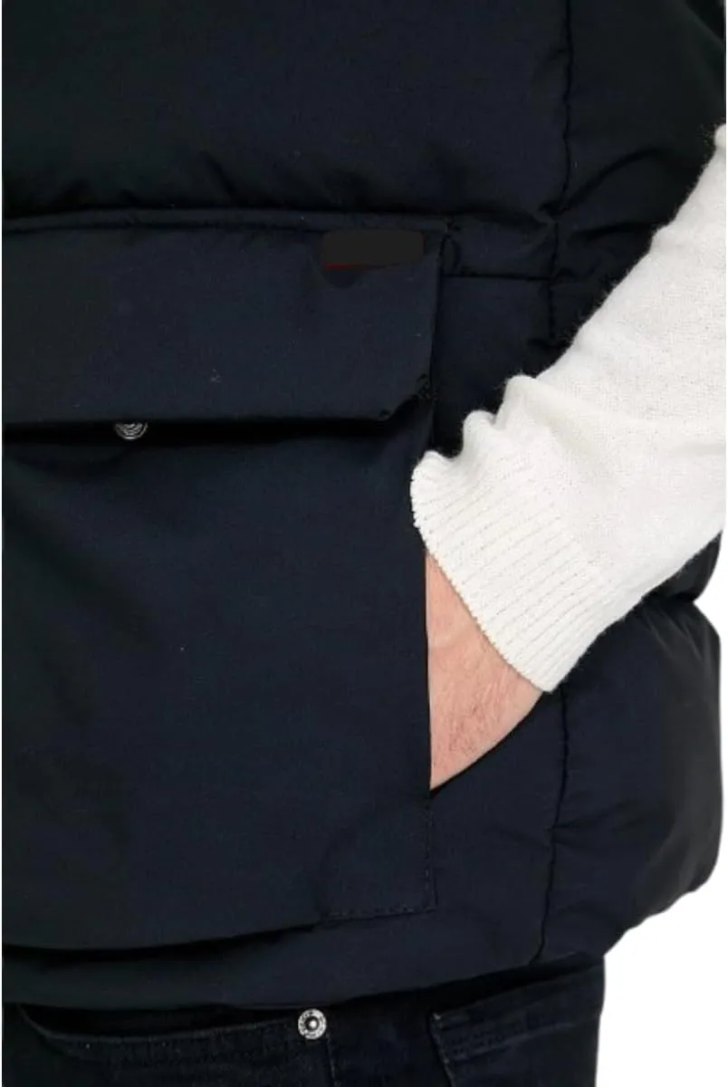 Mens Lightweight Puffer Quilted Vest, Windproof Quilted Black Jacket, Down Vest Men, Parachute Puffer Vest