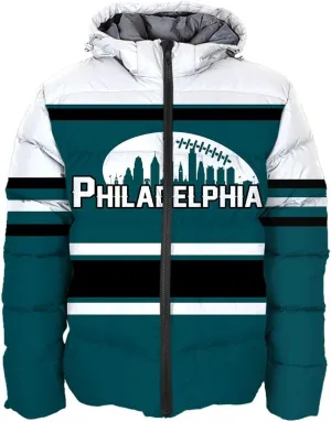 Mens Lightweight Winter Coat, Personalized Name Number Logo Padded Down Jacket