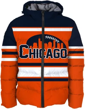 Mens Lightweight Winter Coat, Personalized Name Number Logo Padded Down Jacket