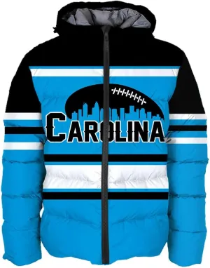 Mens Lightweight Winter Coat, Personalized Name Number Logo Padded Down Jacket