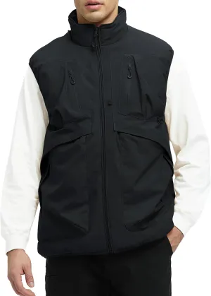 Men's Outerwear Vests Winter Vest Warm Water-Resistant Fleece Lined Mock-Neck Casual Outdoor Sleeveless Jacket