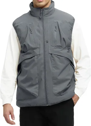 Men's Outerwear Vests Winter Vest Warm Water-Resistant Fleece Lined Mock-Neck Casual Outdoor Sleeveless Jacket