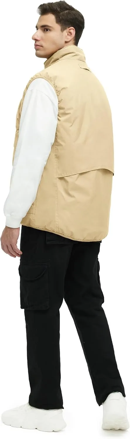 Men's Outerwear Vests Winter Vest Warm Water-Resistant Fleece Lined Mock-Neck Casual Outdoor Sleeveless Jacket