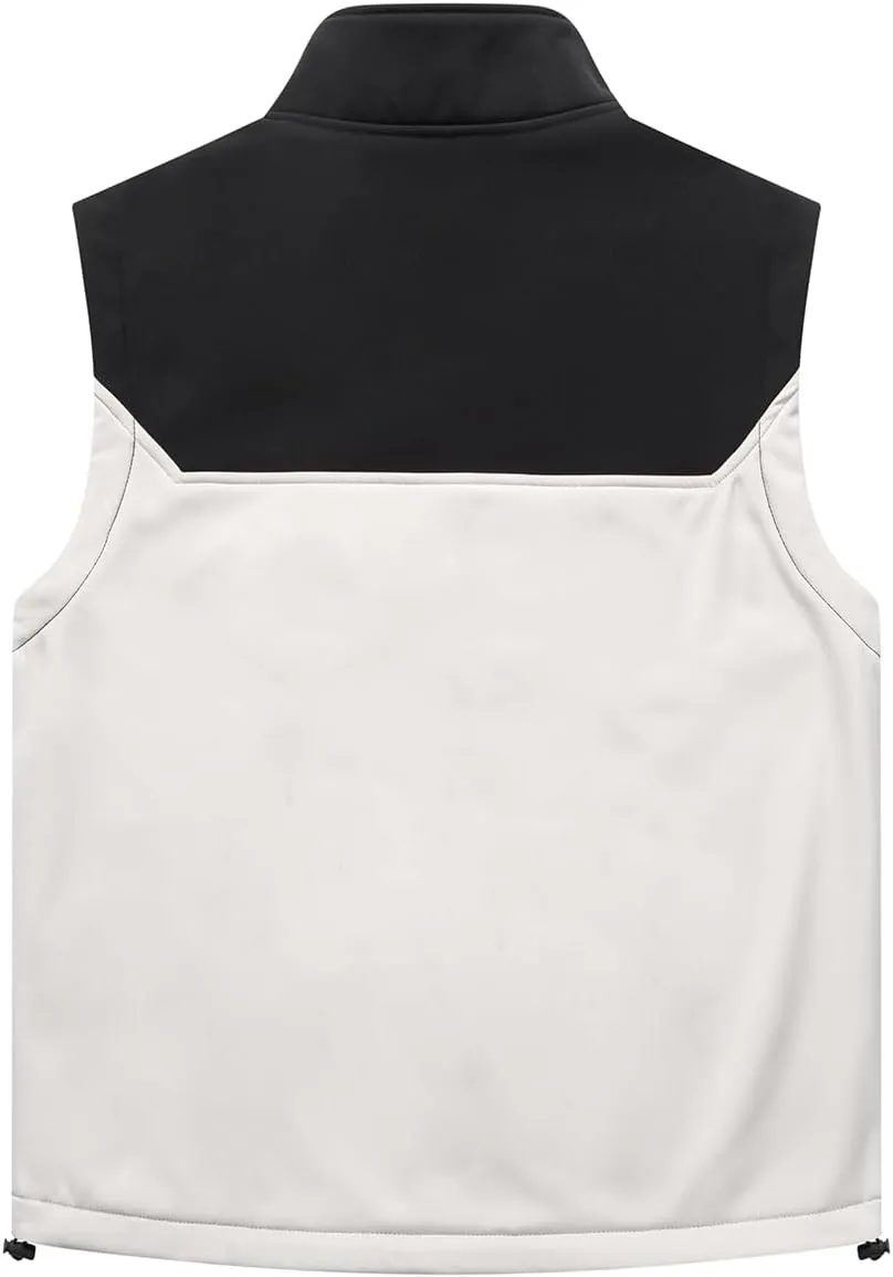 Msmsse Men's Outerwear Lightweight Vest Standing Collar Puffer Sleeveless Jacket for Hiking Running Golf