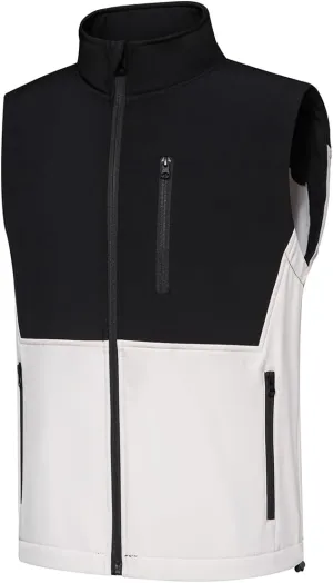Msmsse Men's Outerwear Lightweight Vest Standing Collar Puffer Sleeveless Jacket for Hiking Running Golf