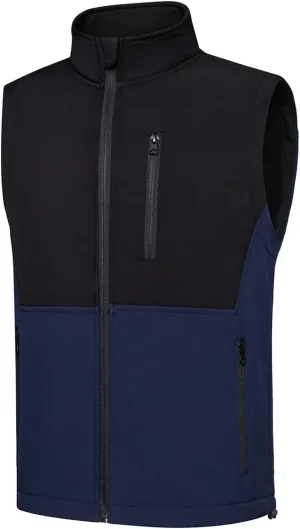 Msmsse Men's Outerwear Lightweight Vest Standing Collar Puffer Sleeveless Jacket for Hiking Running Golf