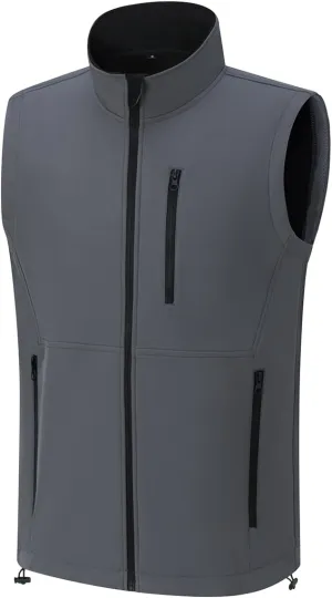 Msmsse Men's Outerwear Lightweight Vest Standing Collar Puffer Sleeveless Jacket for Hiking Running Golf