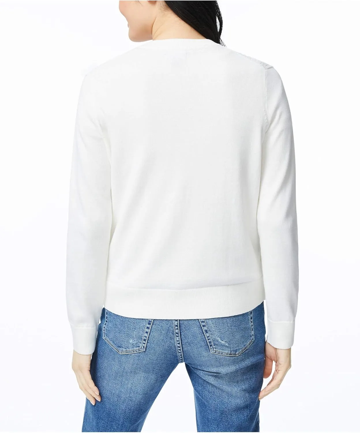 Nautica Women's Ribbed Open Layering Cardigan