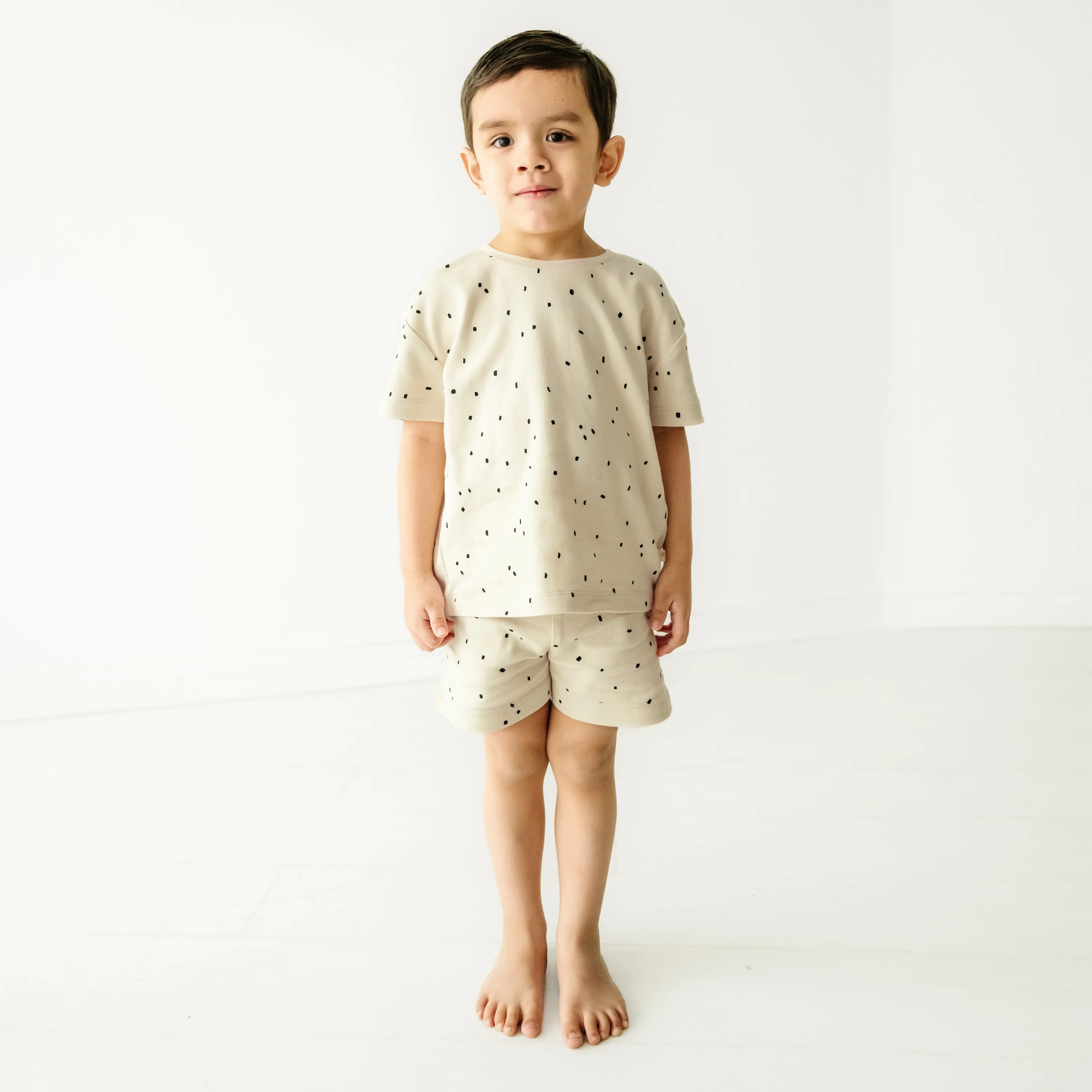 Organic Baby Toddler Tee and Shorts Set - Pixie Dots