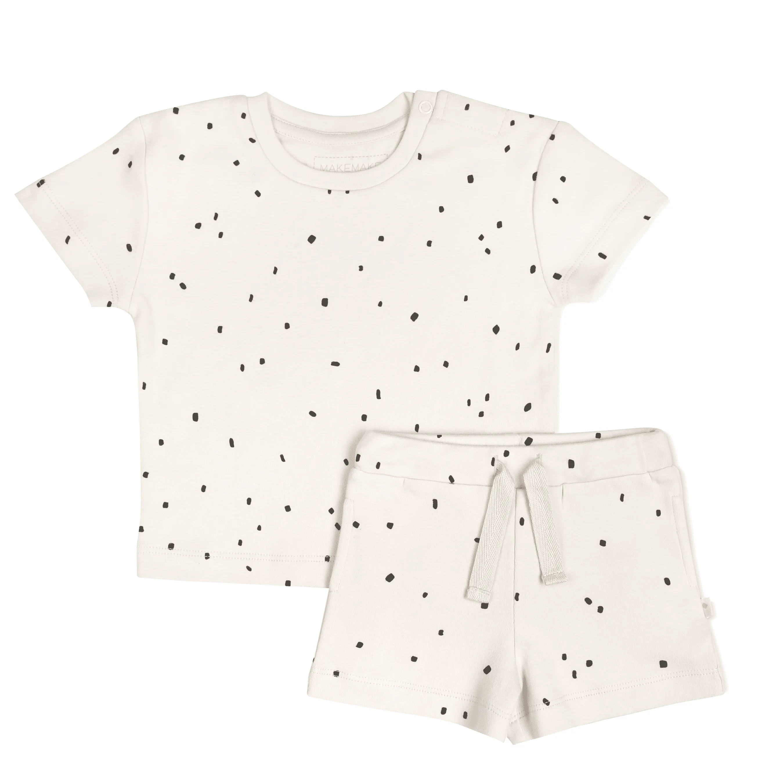 Organic Baby Toddler Tee and Shorts Set - Pixie Dots