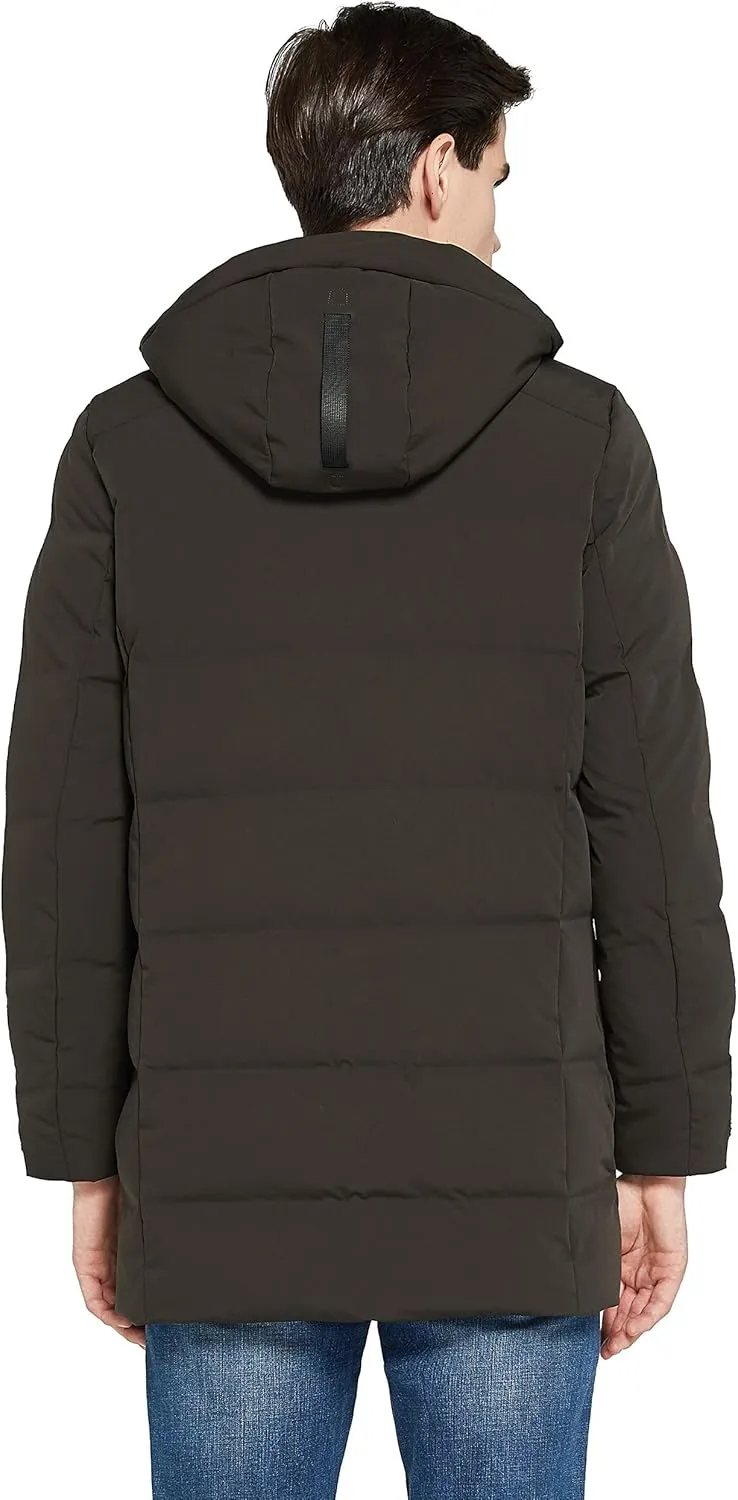 Orolay Men's Double Snap Winter Down Coat Thickened Jacket with Stand Collar