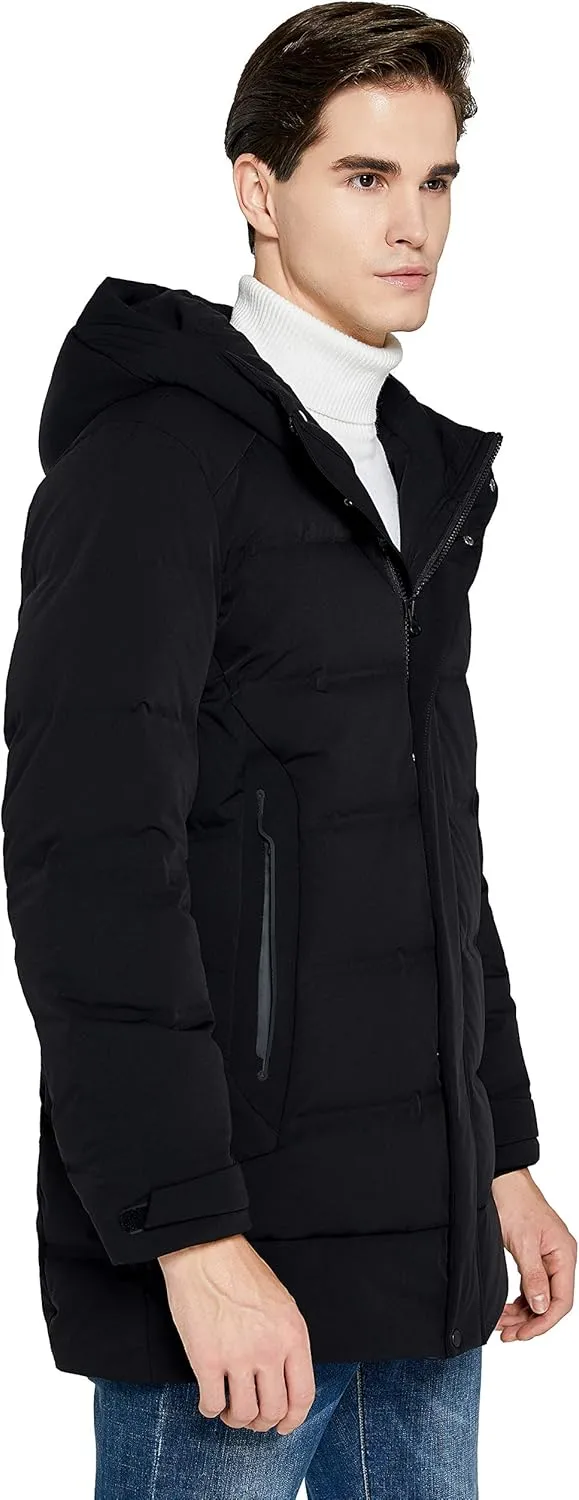 Orolay Men's Double Snap Winter Down Coat Thickened Jacket with Stand Collar
