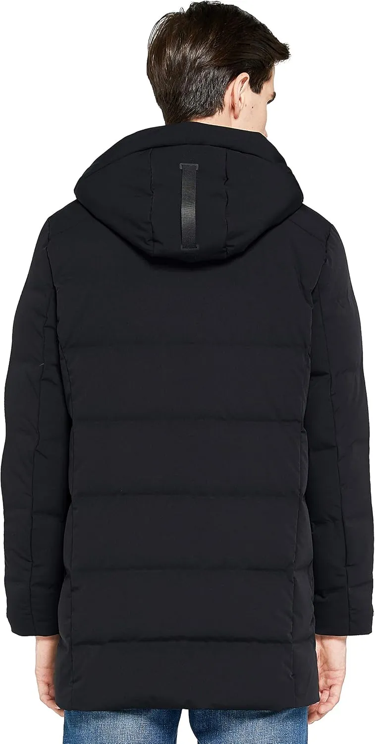 Orolay Men's Double Snap Winter Down Coat Thickened Jacket with Stand Collar