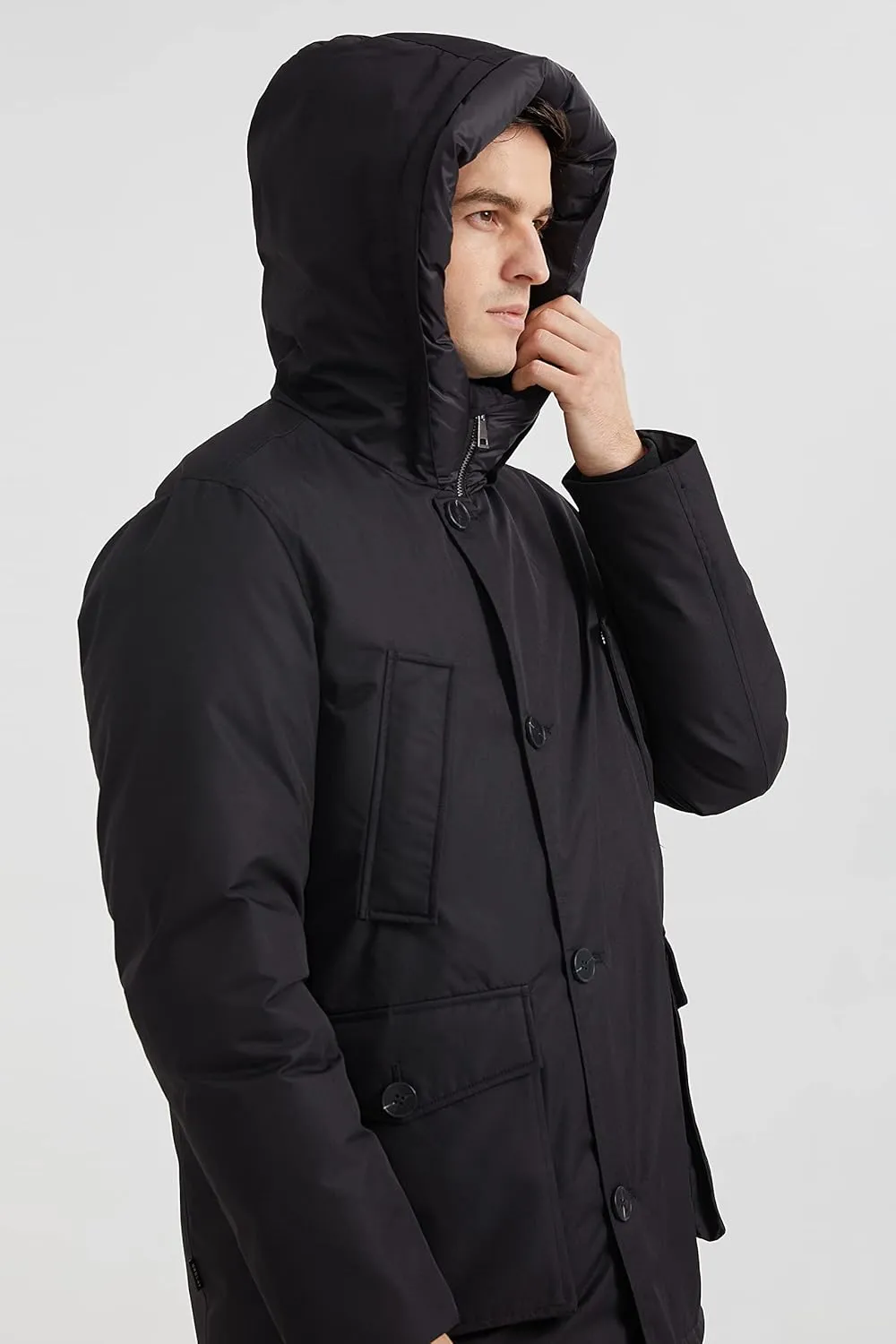 Orolay Men's Thickened Down Coat Winter Parka Jacket Hooded Puffer