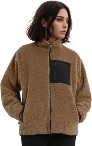 Orolay Women's Reversible Fleece Jackets Full Zip Long Sleeve Coat Soft Fall Winter Outerwear with Pockets