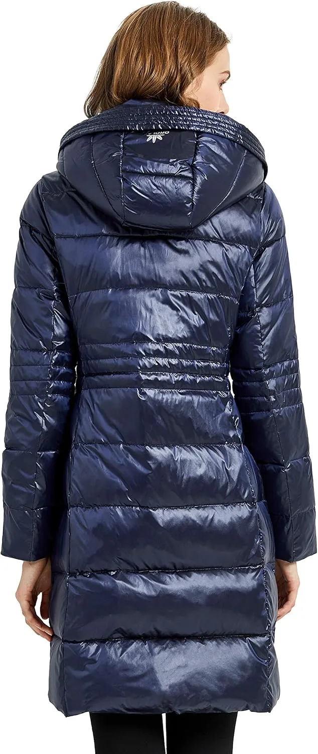 Orolay Women's Warm Down Jacket Stand Collar Winter Coat Parka with Hood