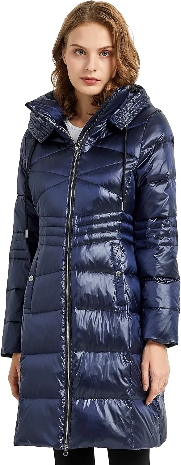 Orolay Women's Warm Down Jacket Stand Collar Winter Coat Parka with Hood