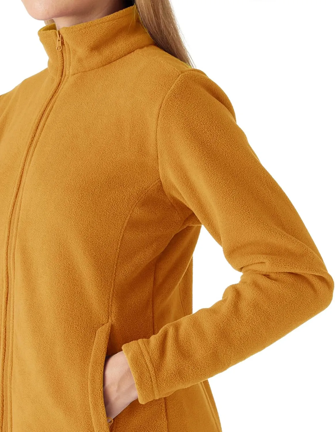Outdoor Ventures Women's Lightweight Warm Zip Up Long-Sleeve Soft Polar Fleece Jacket for Fall Winter