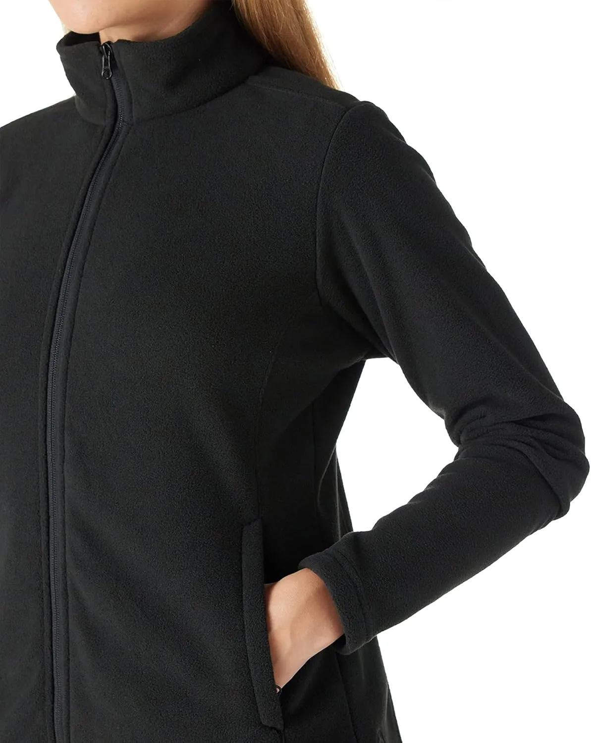Outdoor Ventures Women's Lightweight Warm Zip Up Long-Sleeve Soft Polar Fleece Jacket for Fall Winter