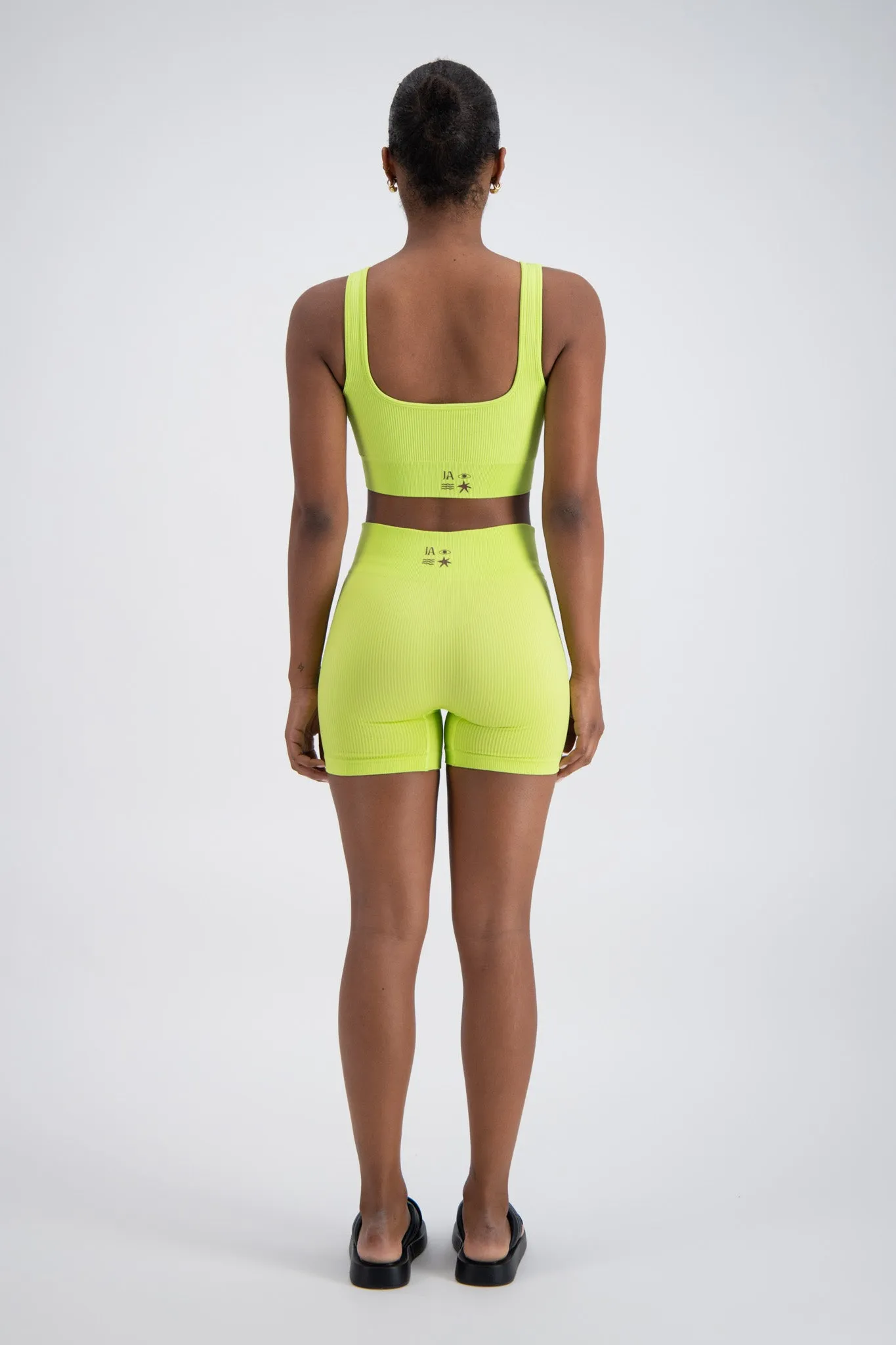 Palermo Seamless Rib Knit Crop Top Acid