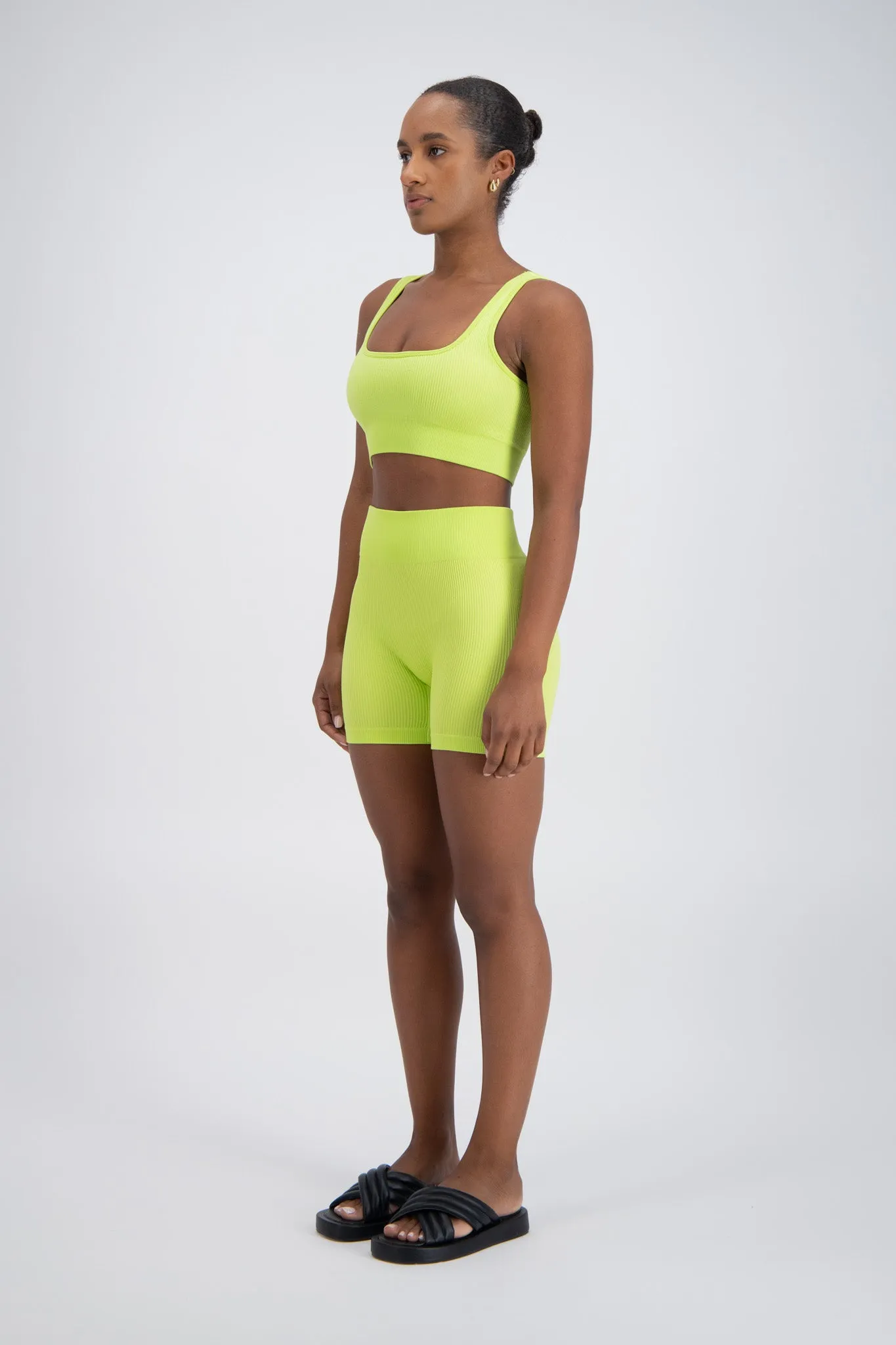 Palermo Seamless Rib Knit Crop Top Acid