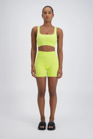 Palermo Seamless Rib Knit Crop Top Acid