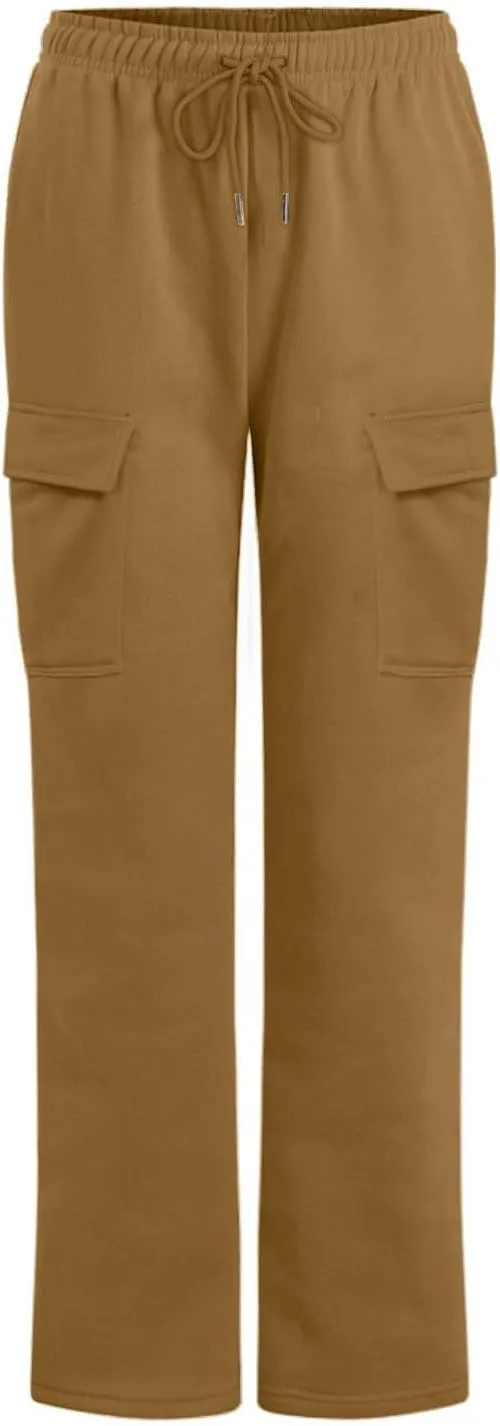 Pants for Women High Waisted Workout Casual Elastic Waist Sweatpants with Pockets