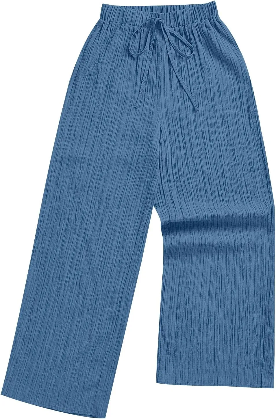 Pants for Womens Casual Elastic Waist Loose Fit Wide Leg Long Pant Summer Fashion Elastic Waist Sports Trousers