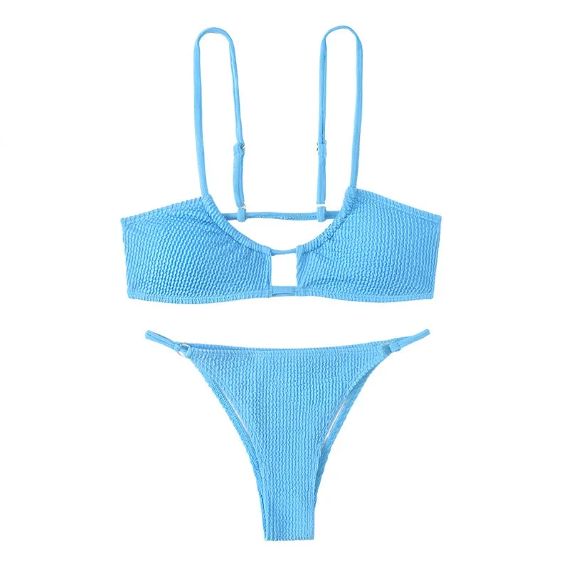 Peep Hole Scoop Neck Bikini Set
