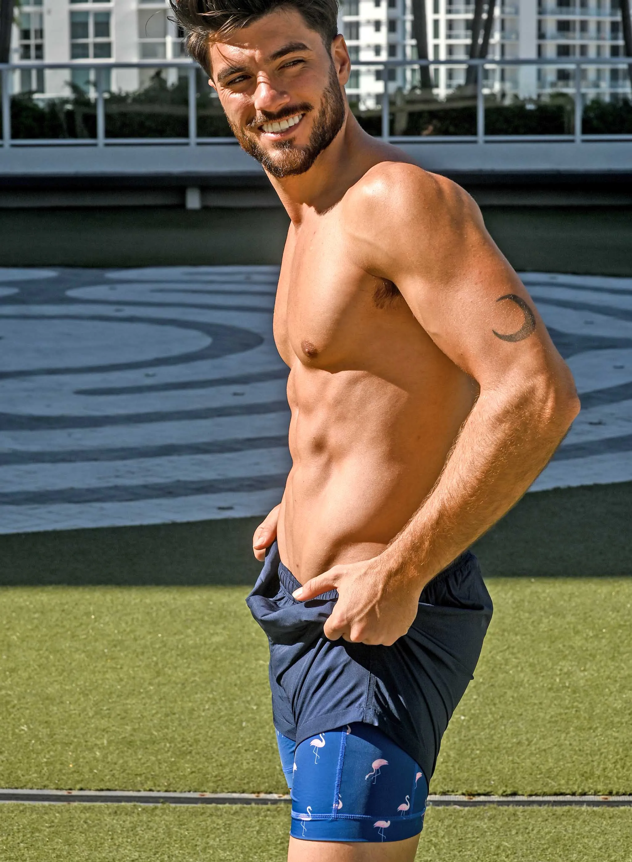 Performance Gym Short   Compression Liner - Navy by Bermies
