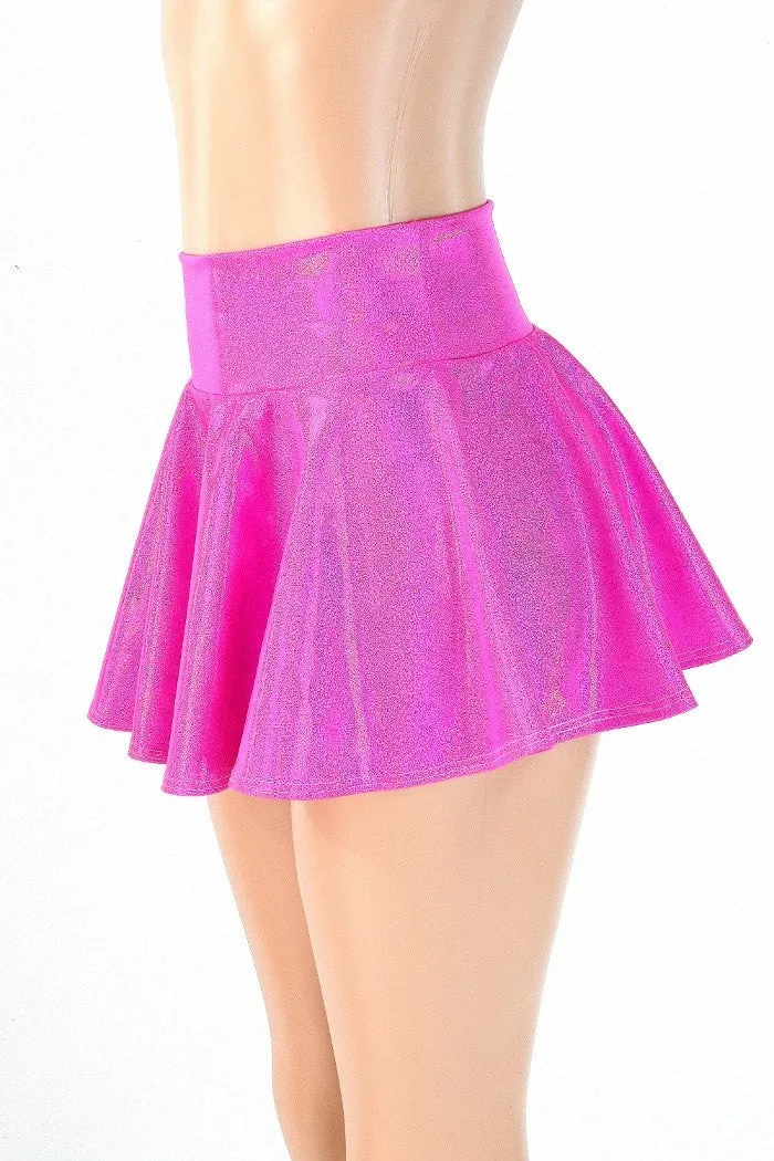 Pink Holographic Rave Skirt
