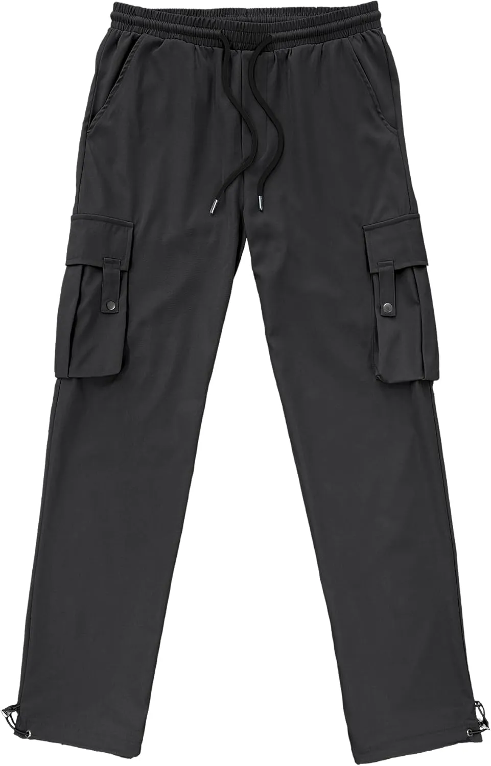 PLEPAN Men's Cargo Pants Drawstring Elastic Waist Casual Baggy Pants Streetwear Trousers Sweatpants for Men