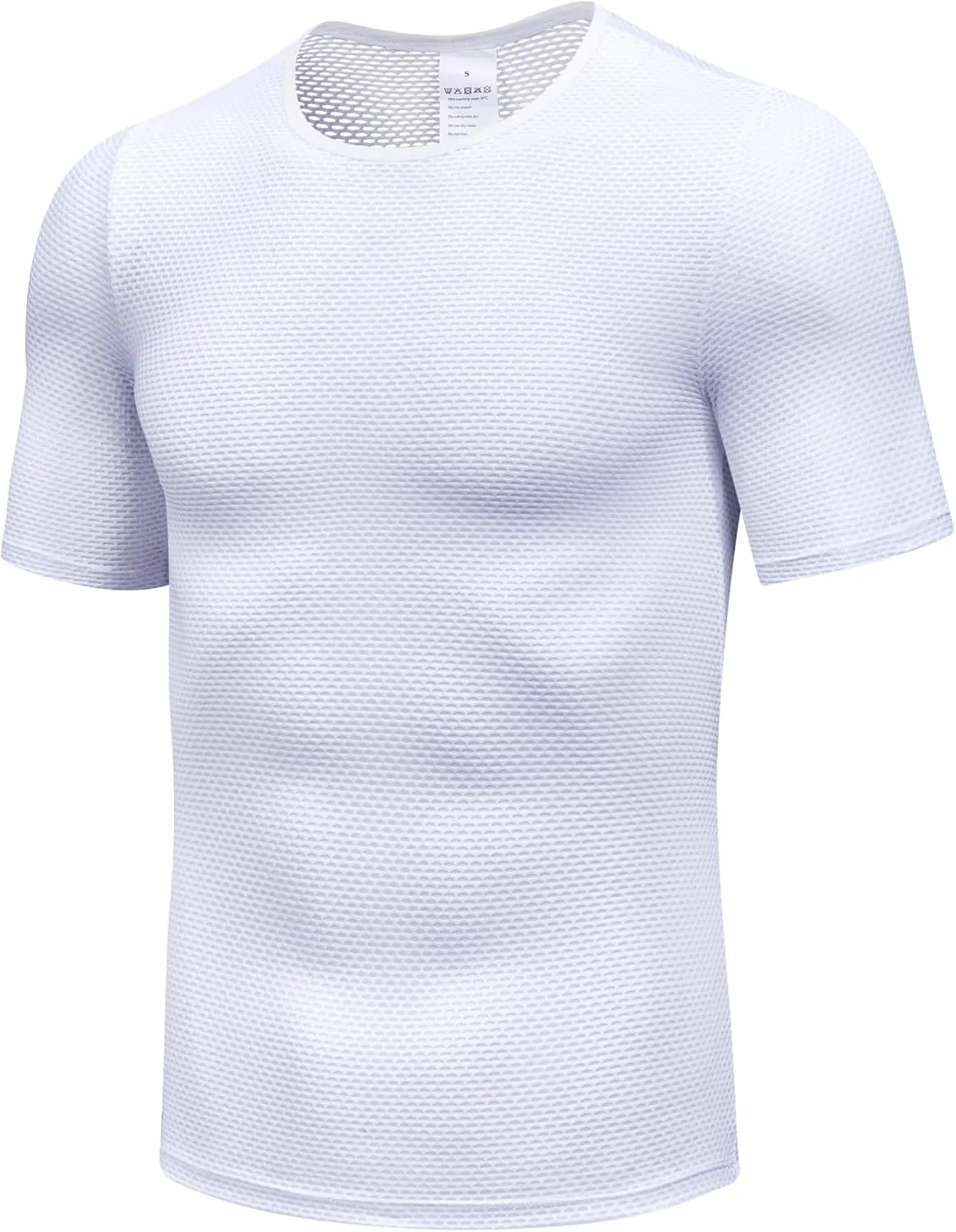 qualidyne Men's Cycling Base Layer Quick Dry Bike Undershirt Sleeveless Biking Jersey Bicycle Tops Sports Vest Breathable White