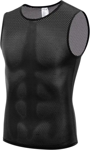 qualidyne Men's Cycling Base Layer Quick Dry Bike Undershirt Sleeveless Biking Jersey Bicycle Tops Sports Vest Breathable