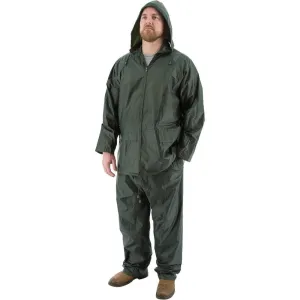 Rain Suits - Premium Waterproof Two-Piece Hooded Polyester with PVC Coating (PK 6 Suits) - Majestic