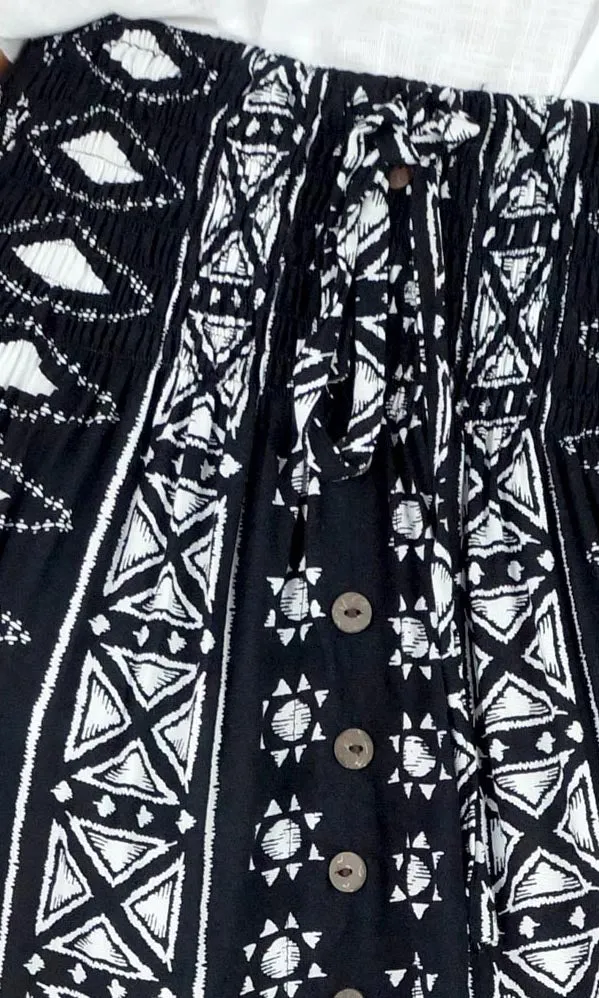 Rayon Skirt Tangelo Tiffany Black