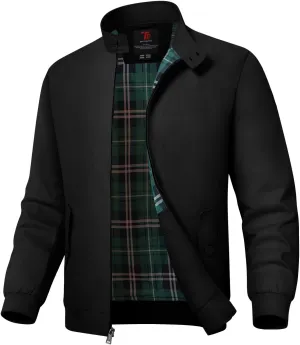 Rdruko Men's Bomber Jacket Cotton Lightweight Windbreaker Full Zip Casual Fashion Coat