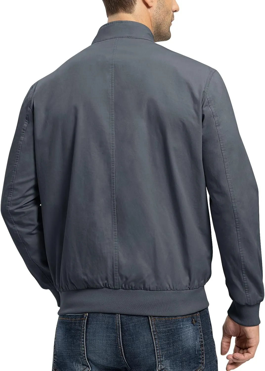 Rdruko Men's Bomber Jacket Cotton Lightweight Windbreaker Full Zip Casual Fashion Coat
