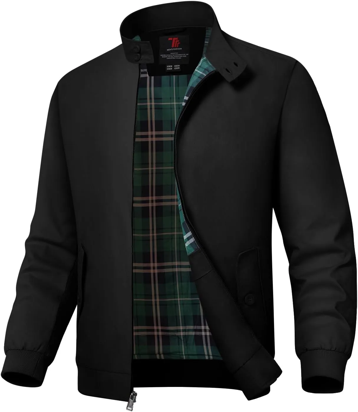 Rdruko Men's Bomber Jacket Cotton Lightweight Windbreaker Full Zip Casual Fashion Coat