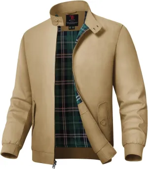 Rdruko Men's Bomber Jacket Cotton Lightweight Windbreaker Full Zip Casual Fashion Coat