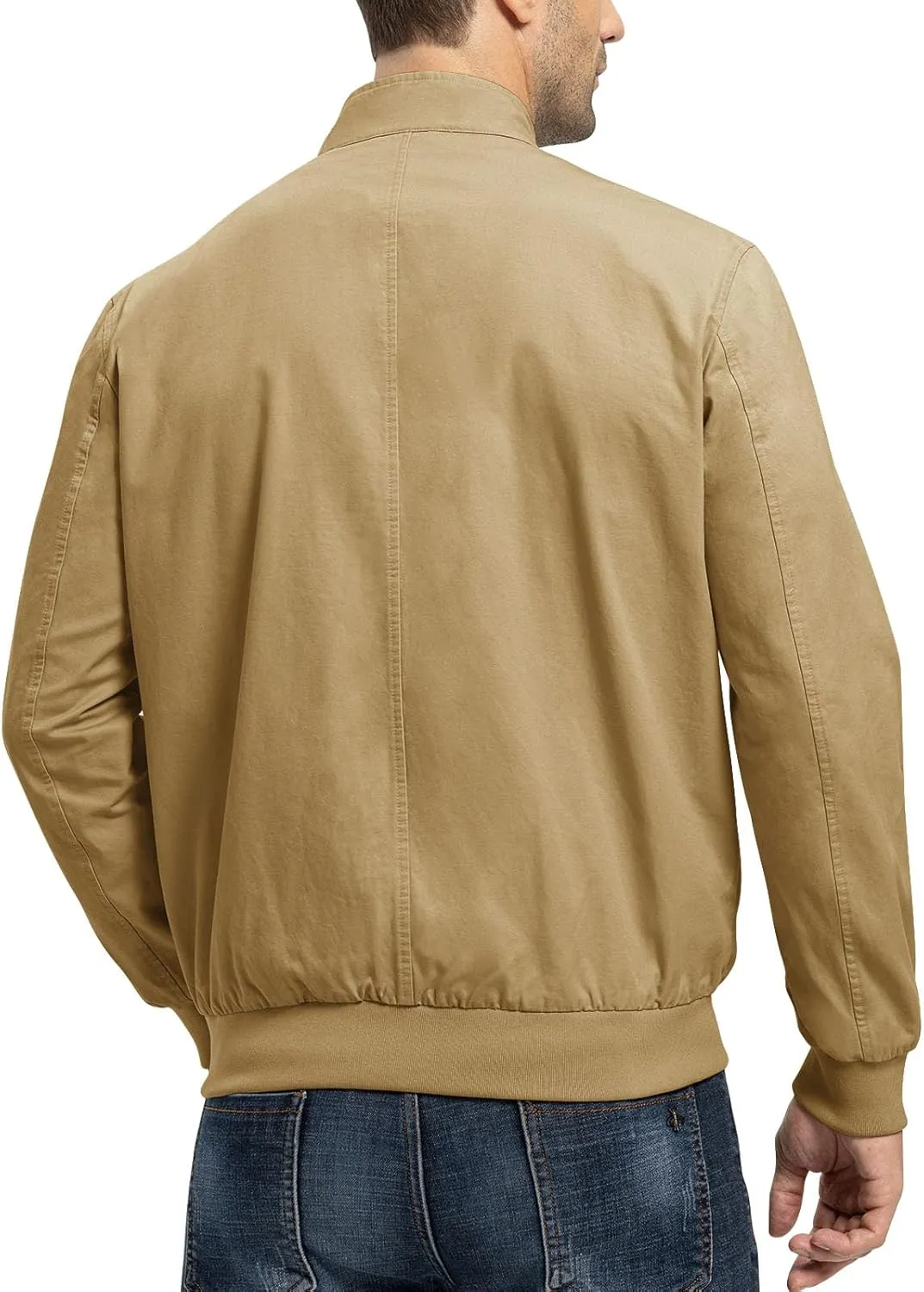 Rdruko Men's Bomber Jacket Cotton Lightweight Windbreaker Full Zip Casual Fashion Coat
